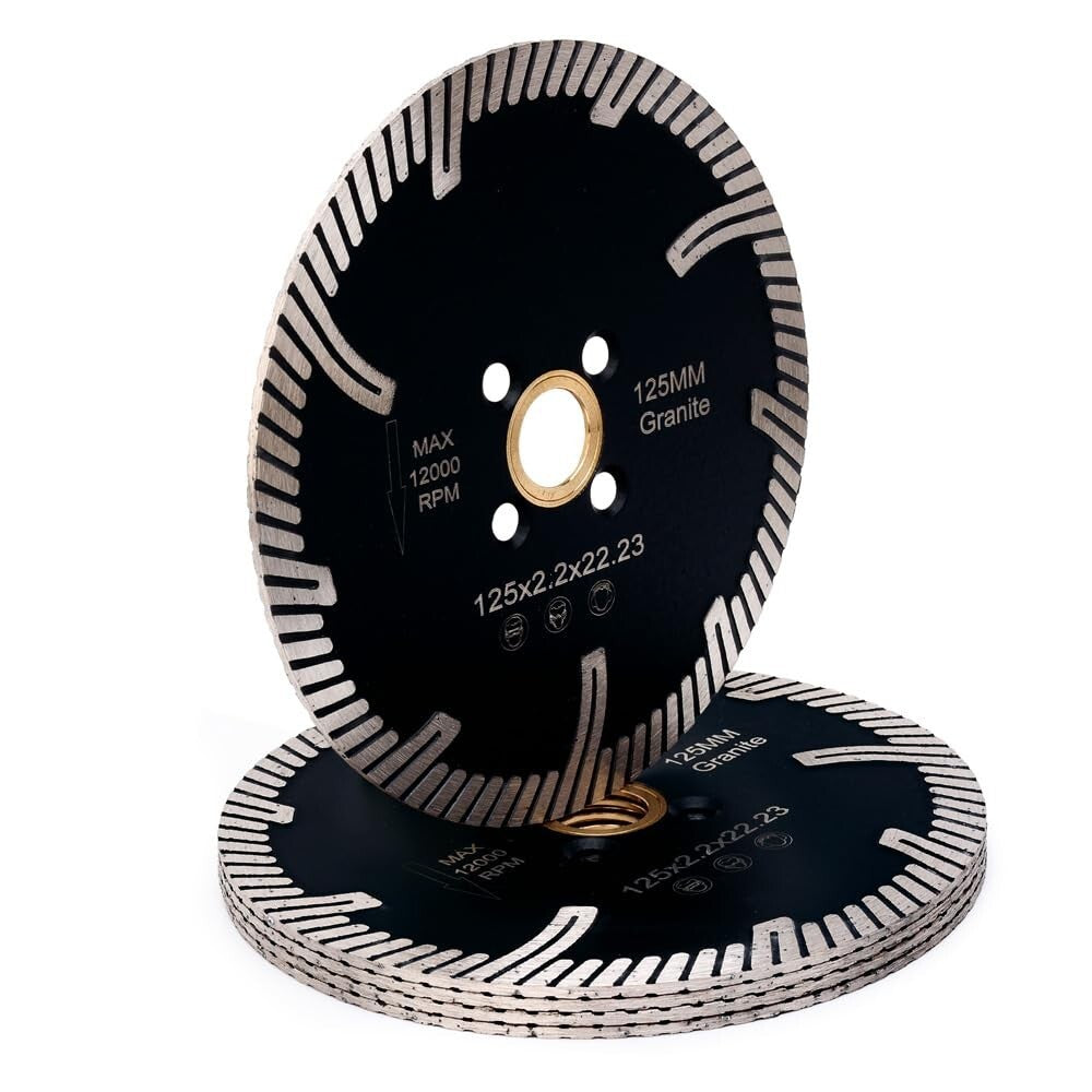 5Pcs Turbo Blade Set - Ultimate Titanium Carbide for Professional Stone Cutting