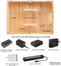 Load image into Gallery viewer, Sustainable Bamboo Charging Station: 10 Ports for Classrooms &amp; Corporate Spaces