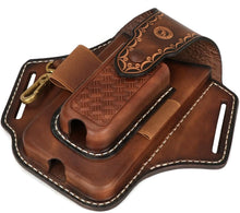 Load image into Gallery viewer, Premium Leather EDC Holster: Multifunctional Phone &amp; Tool Carrier with Belt Clip
