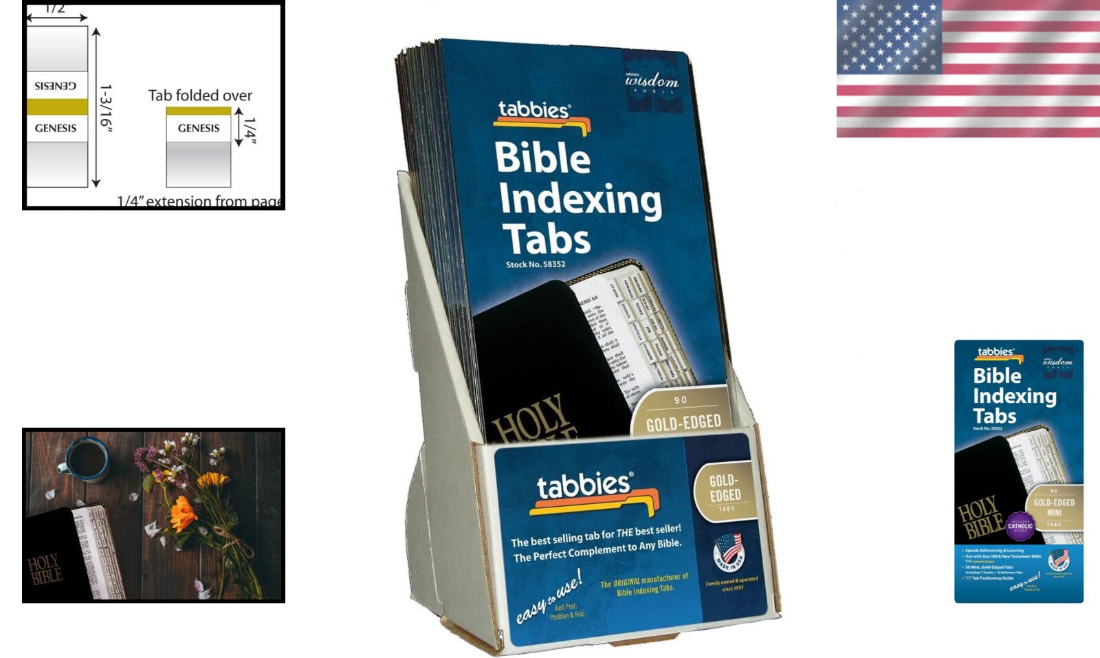 Elegant Gold-Edged Bible Tabs: 90 Self-Adhesive Indexing Tabs for Easy Reference
