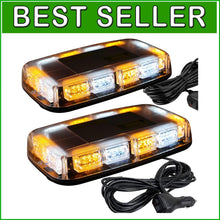 Load image into Gallery viewer, Durable Roof Top Strobe Light Bar with Magnet Base - Perfect for Emergency Use