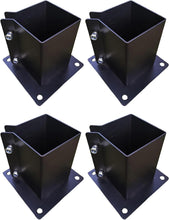 Load image into Gallery viewer, Durable Metal Deck Post Base for 5.5x5.5 Wooden Columns - Black Powder-Coated