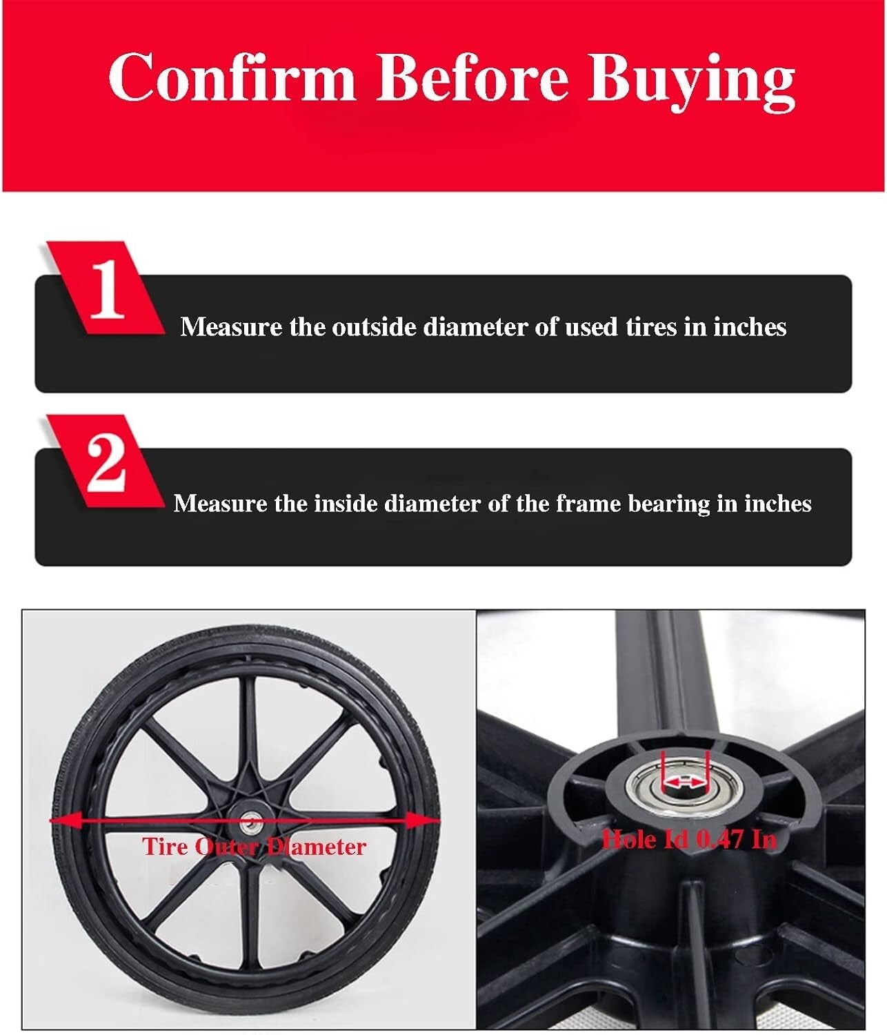 Puncture-Resistant 24x1 Wheelchair Rear Wheel Assembly for Self-Propelled Models