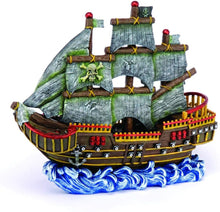 Load image into Gallery viewer, Multicolor Pirate Ship Aquarium Ornament - Safe for Freshwater &amp; Saltwater Tanks