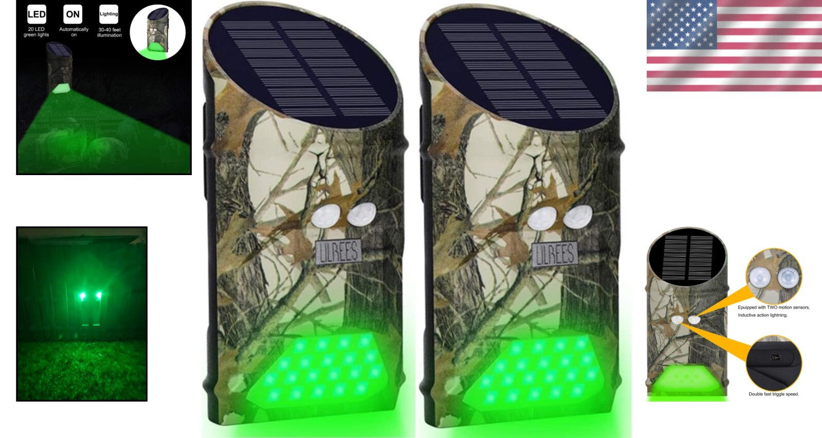 Easy-Setup Solar Hunting Light with Motion Activation - Perfect for Outdoor Use