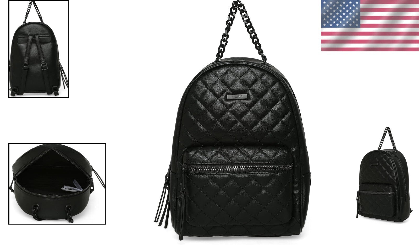 Women's Galilinia Medium Backpack - Stylish Black Synthetic Essentials Carrier