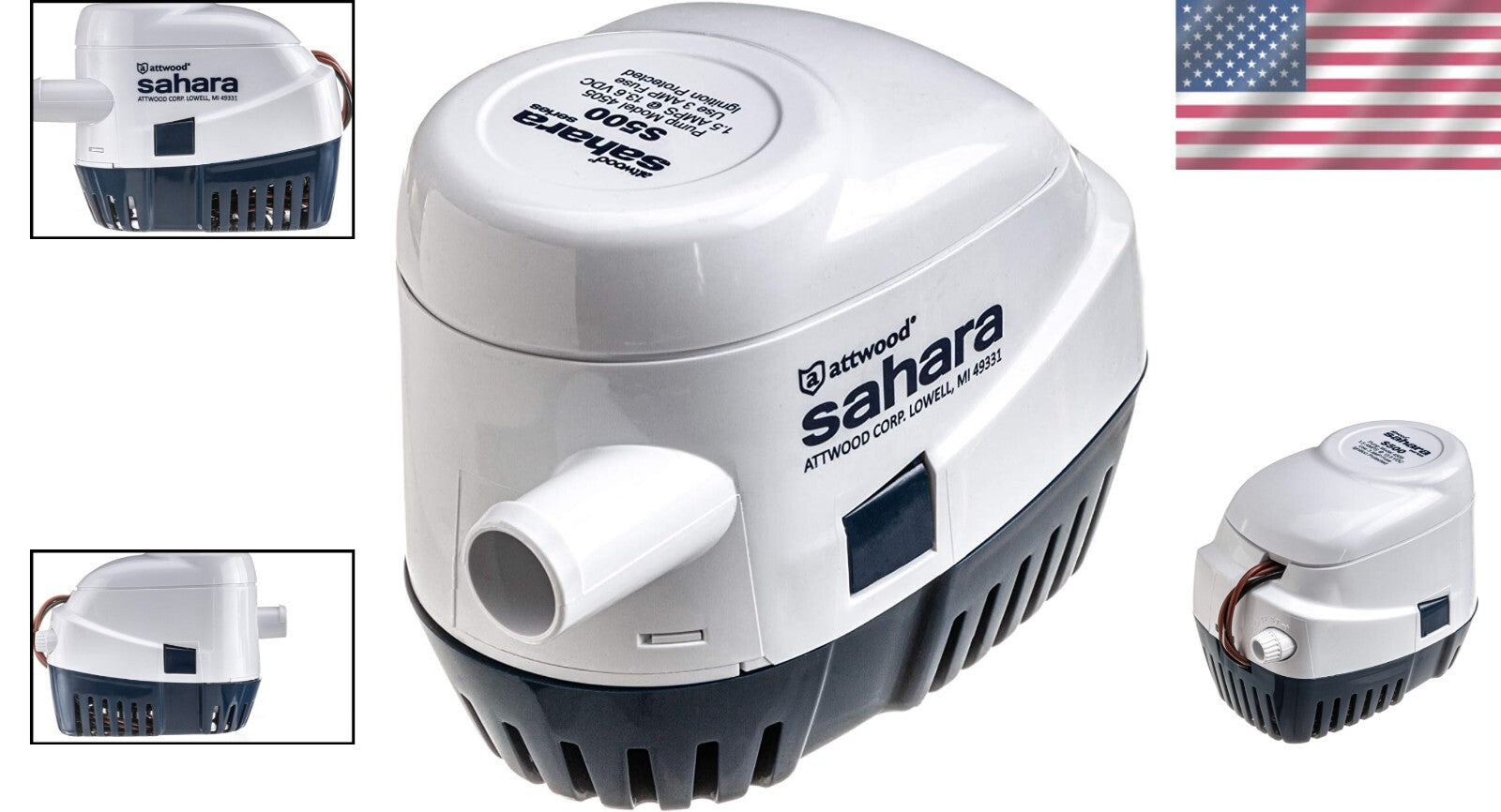 Durable Sahara S500 Automatic Bilge Pump with 29-Inch Wire - Easy Installation