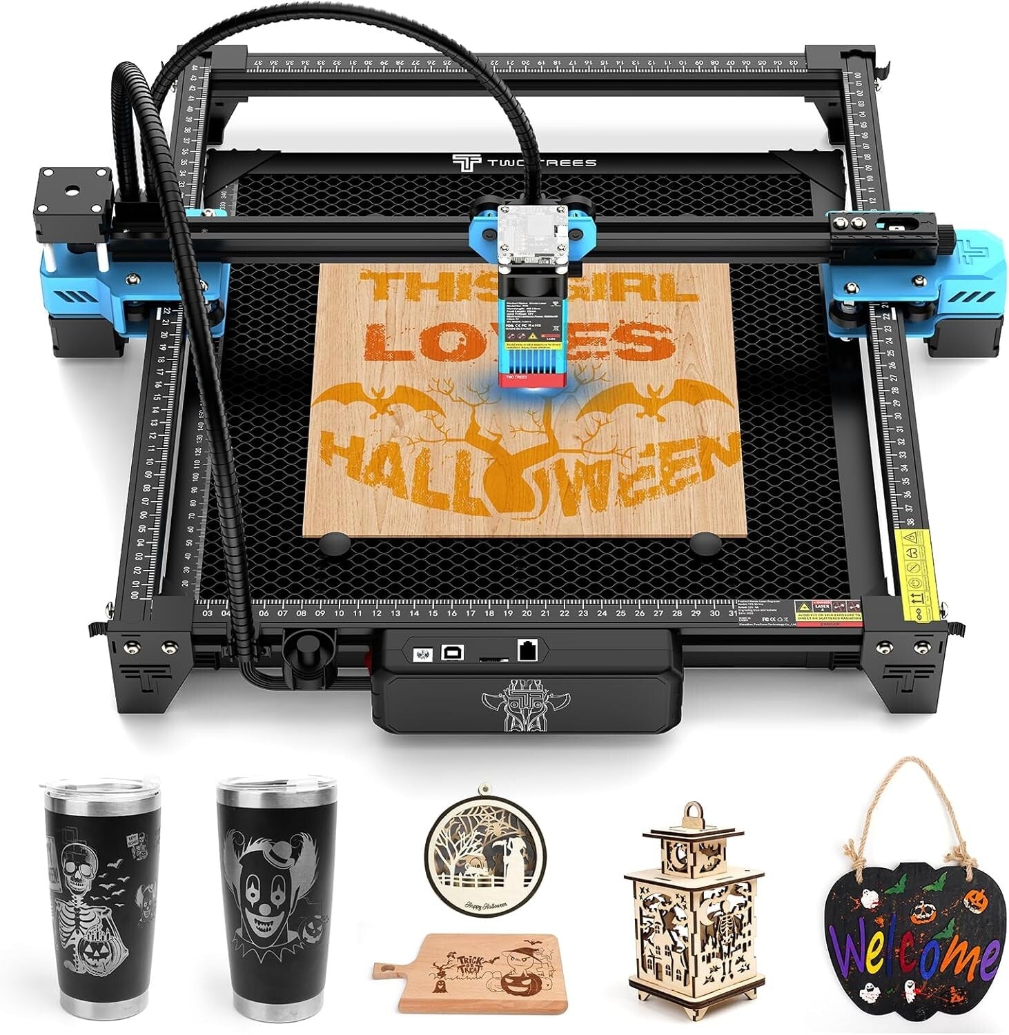 Advanced 40W Twotrees Laser Engraver - Precision 5500mW Power, 300x300mm Area