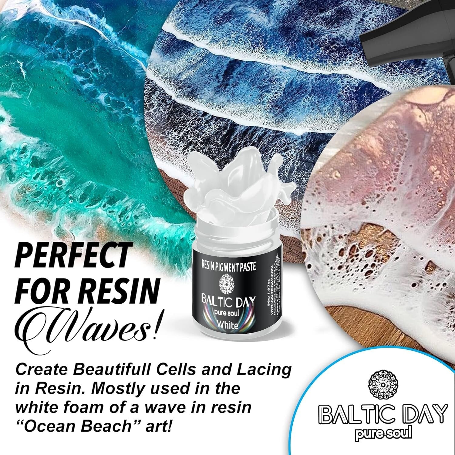 50-Piece Epoxy Resin Pigment Paste Set for Vibrant Arts & Crafts - 10g Jars