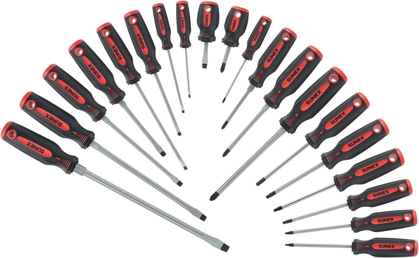20-Piece Combination Screwdriver Set - Durable, Comfortable with Organizer Tray