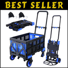 Load image into Gallery viewer, Lightweight Foldable Hand Truck Dolly with Bungee Cords &amp; Adjustable Handle