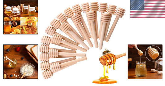 150 Eco-Friendly 3-Inch Wooden Honey Dipper Sticks for Elegant Gifting