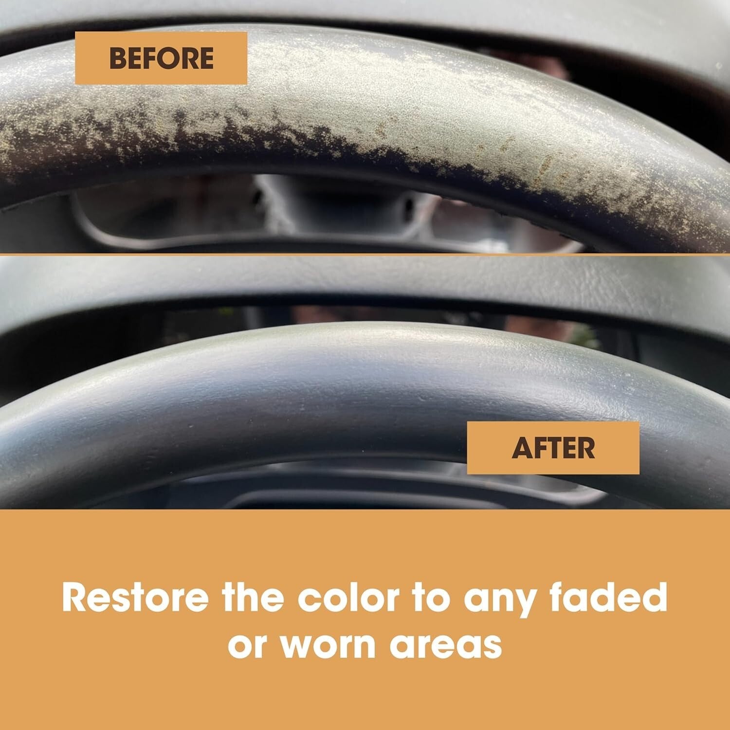 All-in-One Leather Steering Wheel Repair Kit - Professional Quality Results