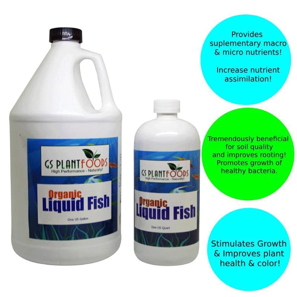 All-Natural Hydrolyzed Fish Fertilizer - 1 Gallon, 8 lbs of Nutrient-Rich Power