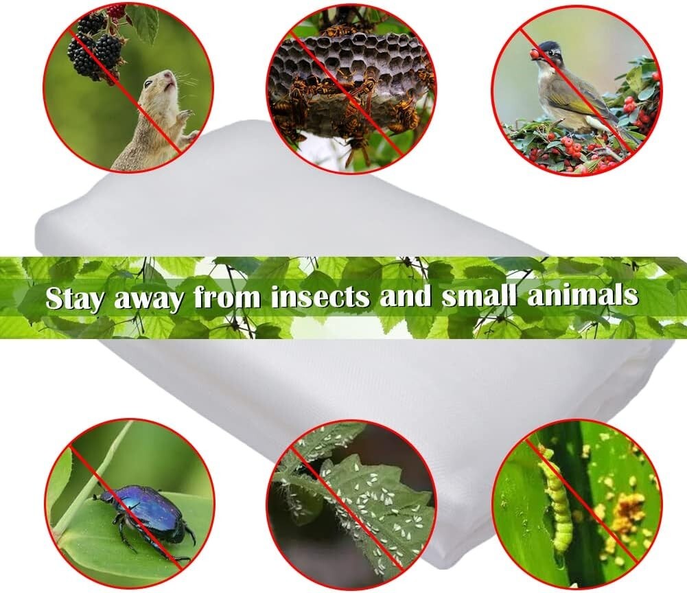 Durable Outdoor Garden Netting with Zipper - 10' x 13' for Plant Protection