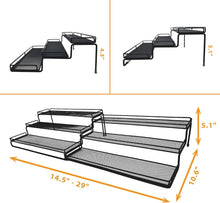 Load image into Gallery viewer, Elegant Expandable Spice Rack Organizer with Protective Railing - 14.5" to 29.1"