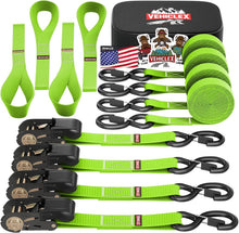 Load image into Gallery viewer, Weather-Resistant Ratchet Tie-Downs - 1" x 15', Perfect for Outdoor Adventures