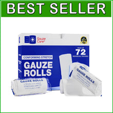 Load image into Gallery viewer, Comfortable Stretch Bandages - 72 Lint-Free Gauze Rolls for First Aid Use