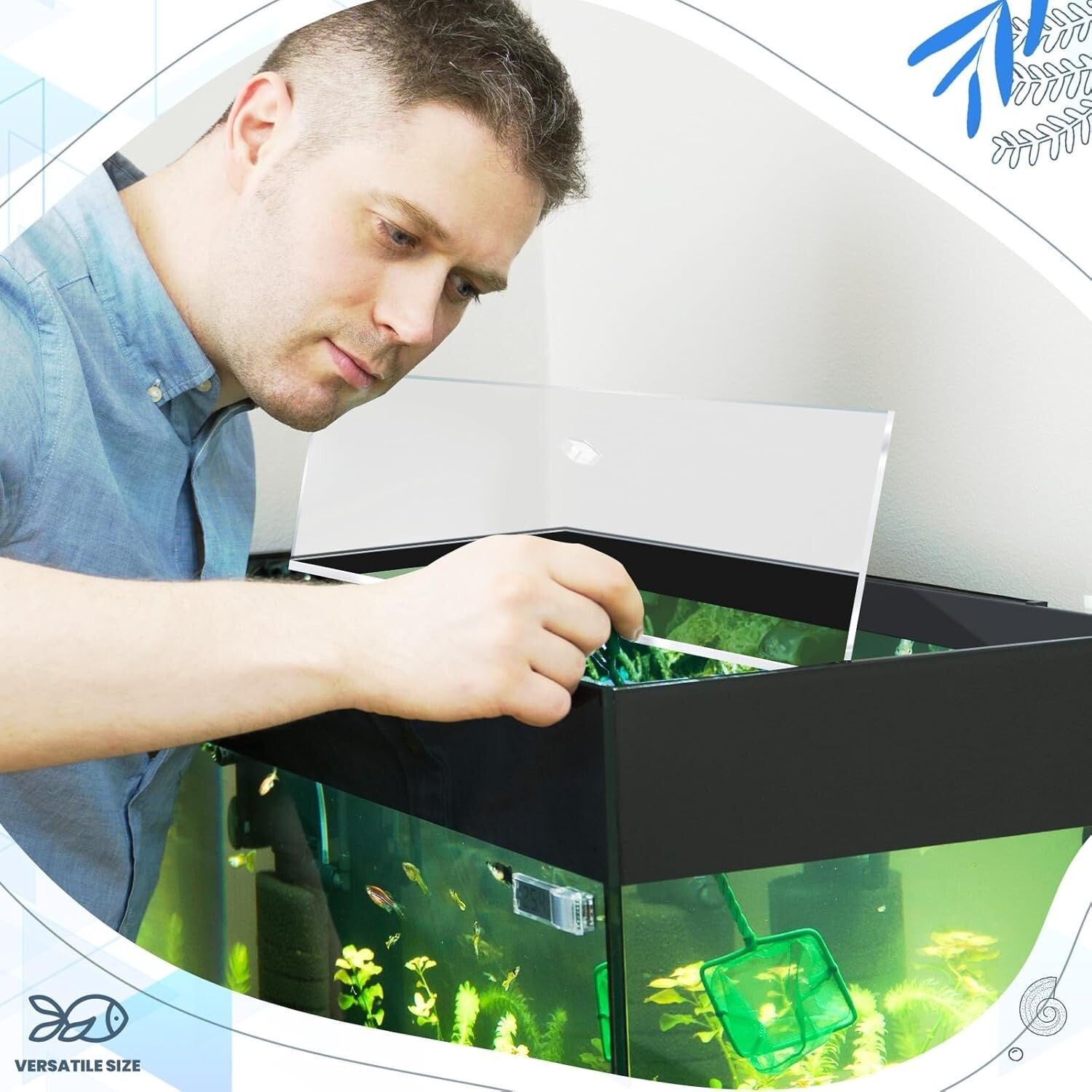 Elegant Minimalist Aquarium Cover 30 x 12 Inches – Lightweight & Easy to Manage