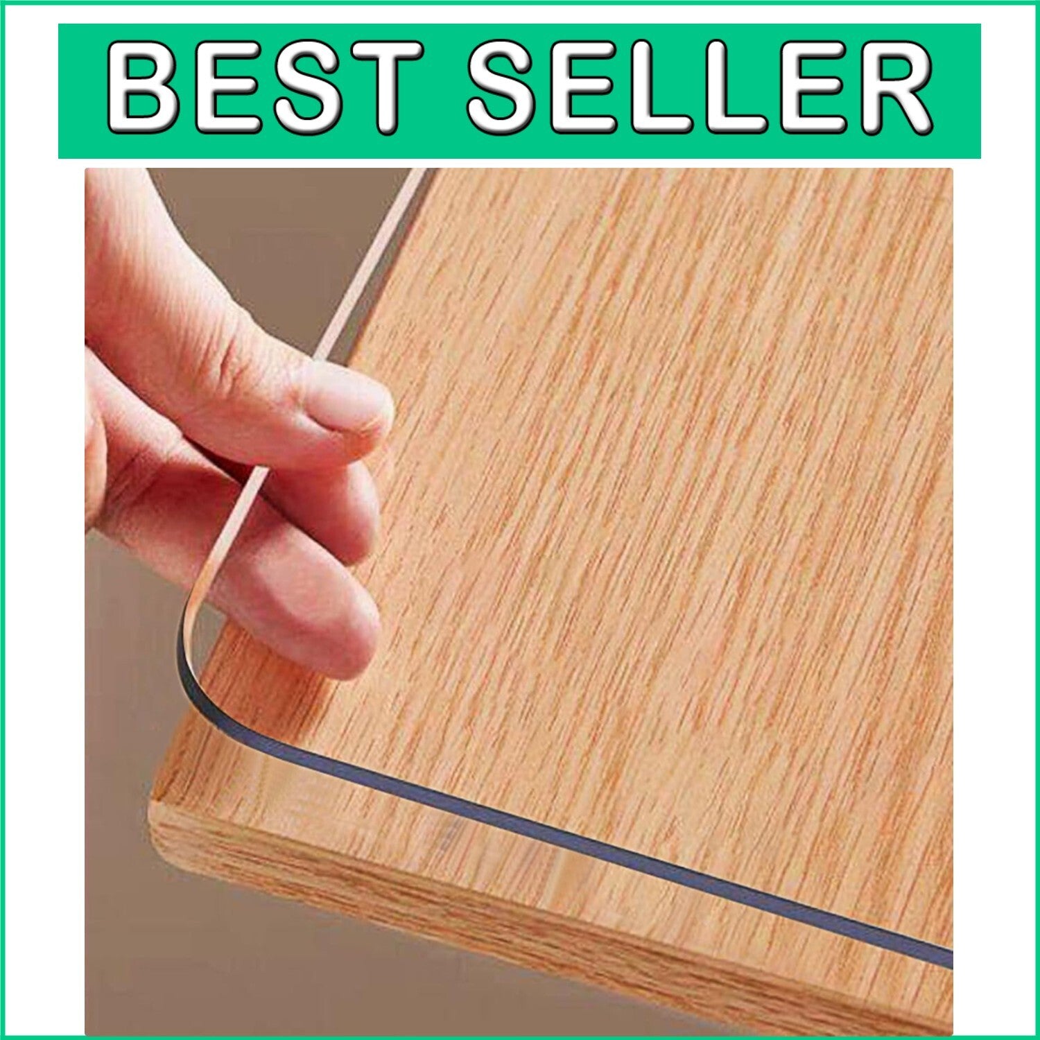 Durable 1.5mm Thick PVC Table Cover - Clear Protector for Dining & Writing Desks