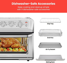 Load image into Gallery viewer, Stainless Steel Air Fryer Toaster Oven with Automatic Shutoff - 20 Qt Capacity