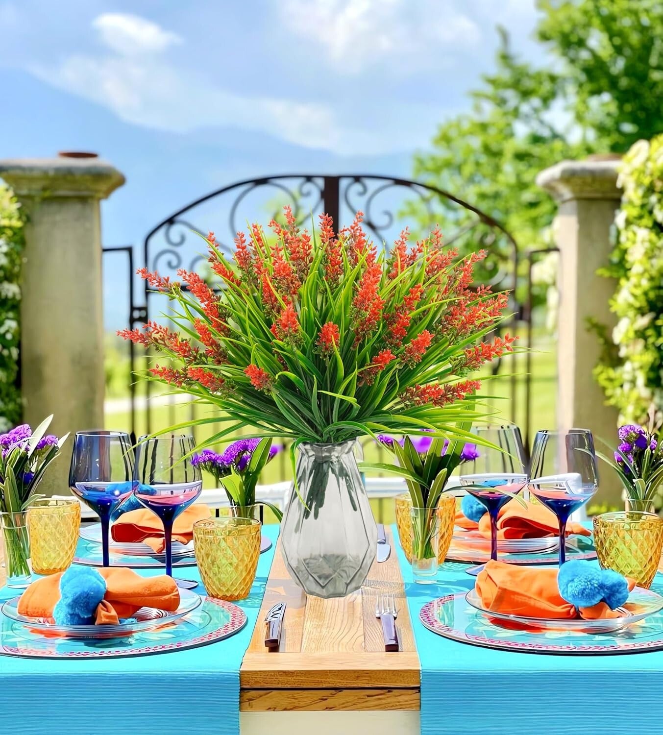 Resilient 18.2" Faux Plants - 36 Bundles for Easy Indoor & Outdoor Decor