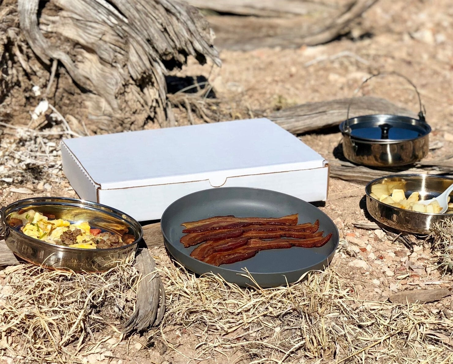 Real Thick Cut Bacon: 80 Slices, Smoked Flavor - Ideal for Hunting & Storage