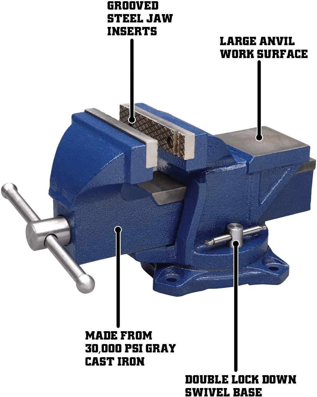 Compact 4-Inch Bench Vise with Strong Anvil Surface - Ideal for Home Projects