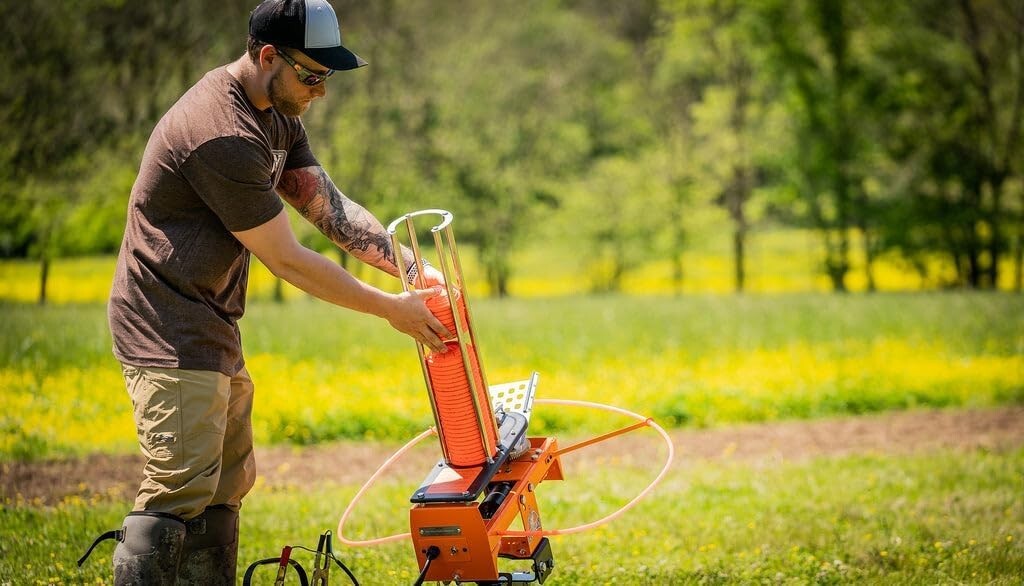 50-Clay Capacity Electronic Thrower - 55+ Yard Range with Remote Compatibility