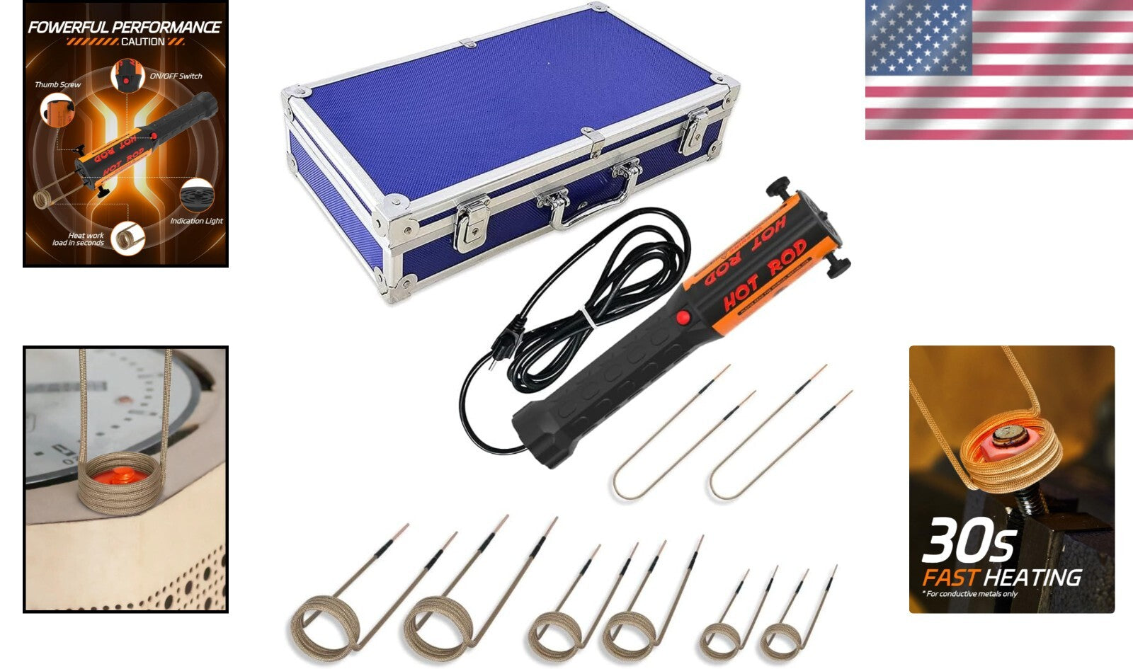 Efficient 110V Induction Heater Tool - Quick Rusty Nut Remover with 8 Coils