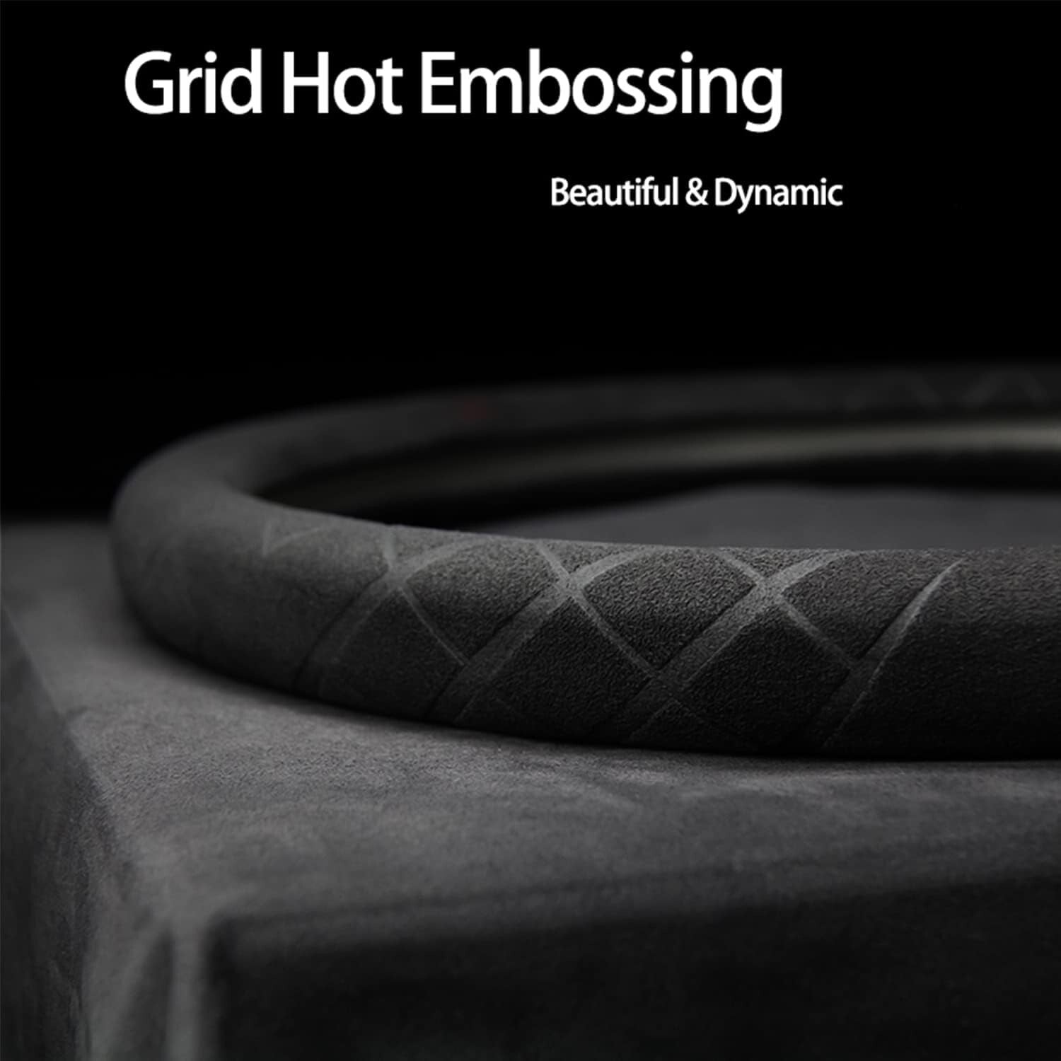 High-Quality 15-inch D-Shape Suede Steering Wheel Cover - Subaru WRX Compatible