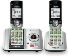 Load image into Gallery viewer, Caller ID &amp; Call Waiting Cordless Phone System with 2 Handsets - Silver/Black