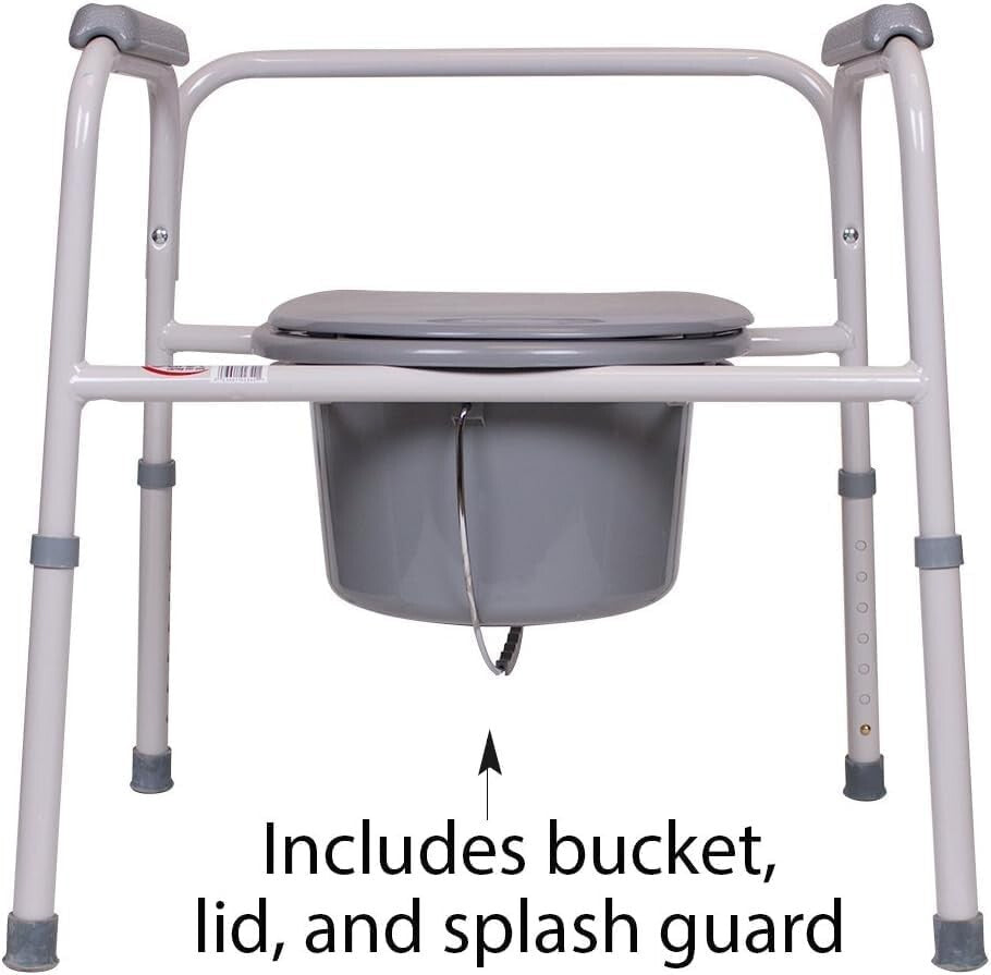 Compact Folding Portapotty with Splash Guard - Perfect for Camping or Home Use