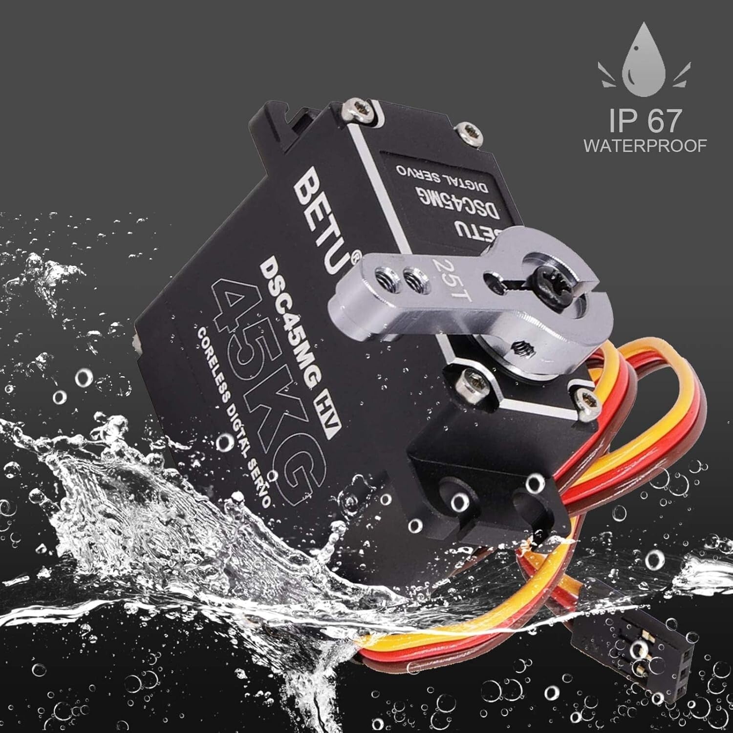 Precision 45Kg Coreless Servo Motor with 180° Control - Lightweight & Durable