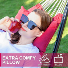 Load image into Gallery viewer, Portable Two-Person Hammock with Steel Stand - 450lb Capacity &amp; Cherry Color