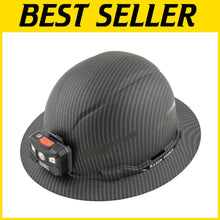 Load image into Gallery viewer, Non-Vented Full Brim Hard Hat with Rechargeable Headlamp - Class E Safety Gear
