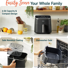 Load image into Gallery viewer, TurboBlaze 6-QT Air Fryer – 9 Functions &amp; Precise Temperature Control, Less Oil