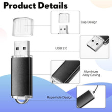 Load image into Gallery viewer, 2GB USB 2.0 Thumb Drive Bulk Set - 50 Lightweight Drives with Lanyard Accessory