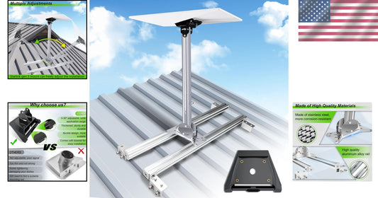 Durable Starlink Gen 3 Roof Mount with 0-30° Adjustment for Easy Installation