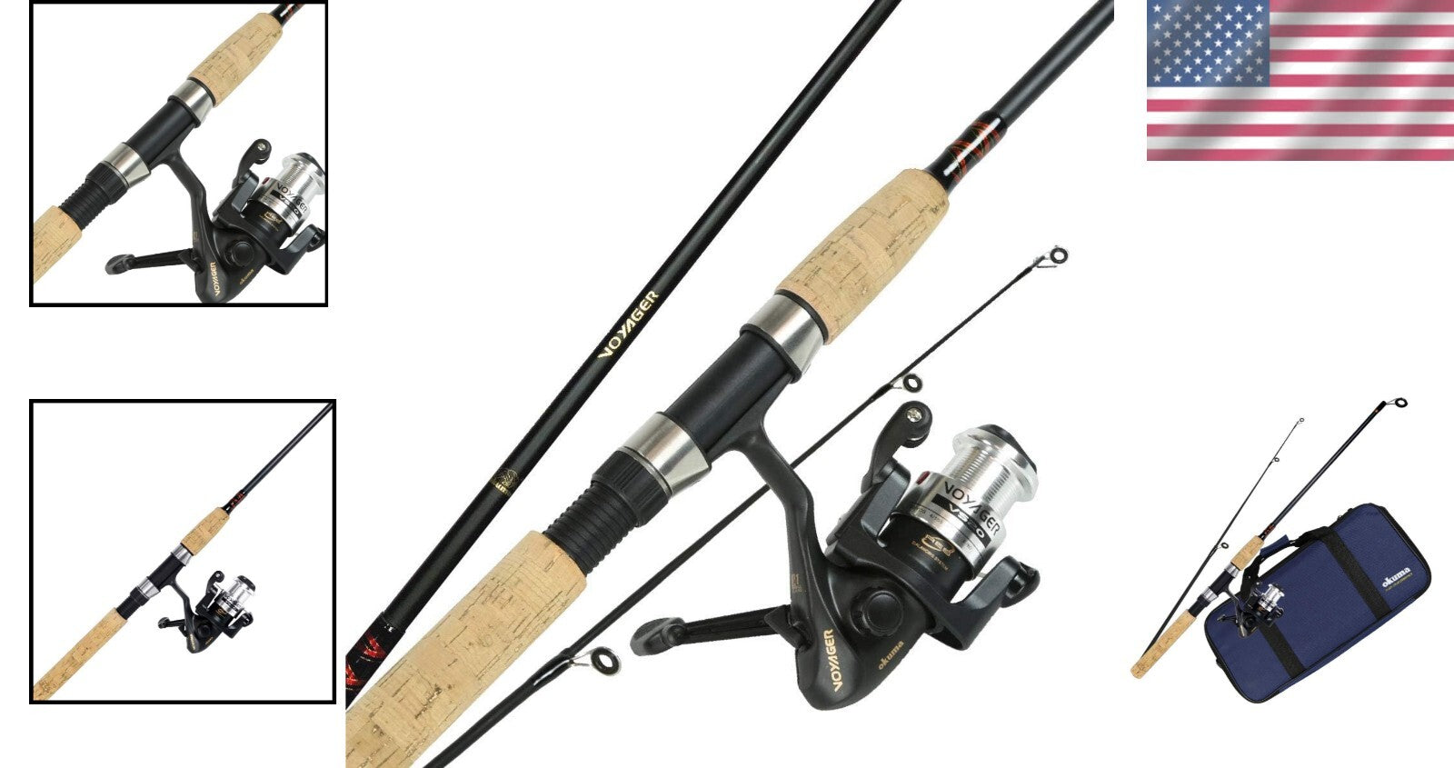 Ambidextrous Voyager Spinning Travel Fishing Kit - Perfect for Adventures