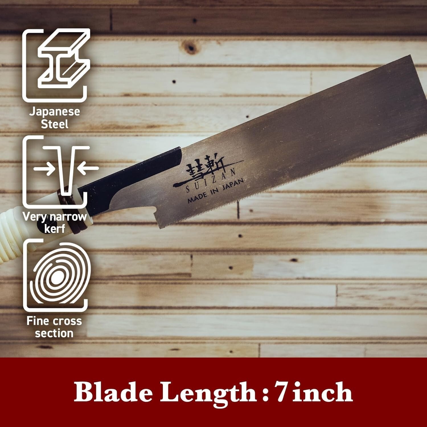 Lightweight 7" Japanese Flush Cut Saw - Ergonomic Tool for Precision Woodworking