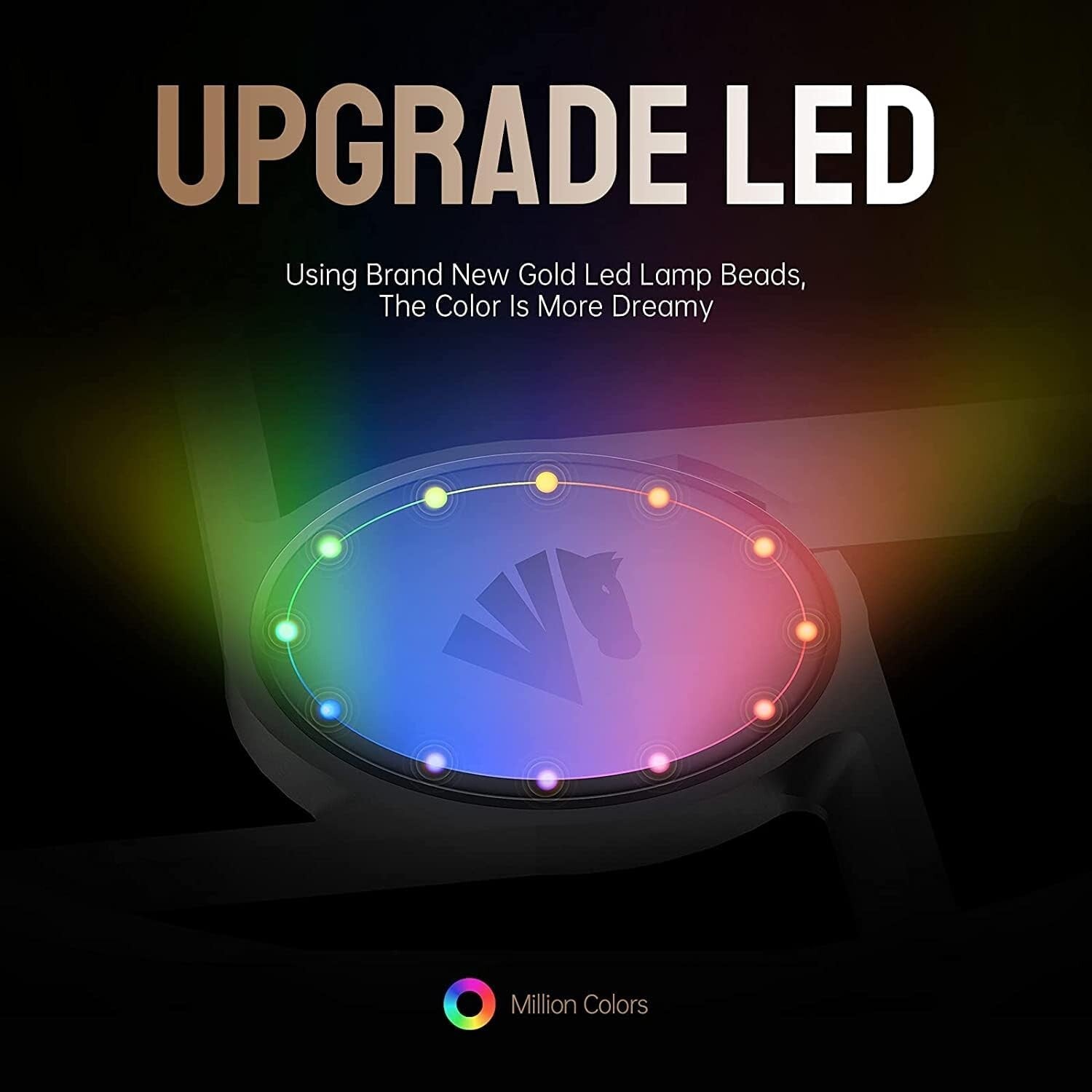 Durable 120mm PC Fans with Gold Wire LEDs - Silent Operation & 30,000 Hour Life