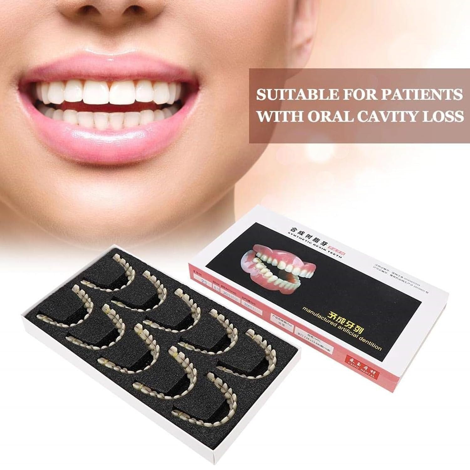 Customizable Teaching Model Set of 280 Resin Dentures for Dentistry Students