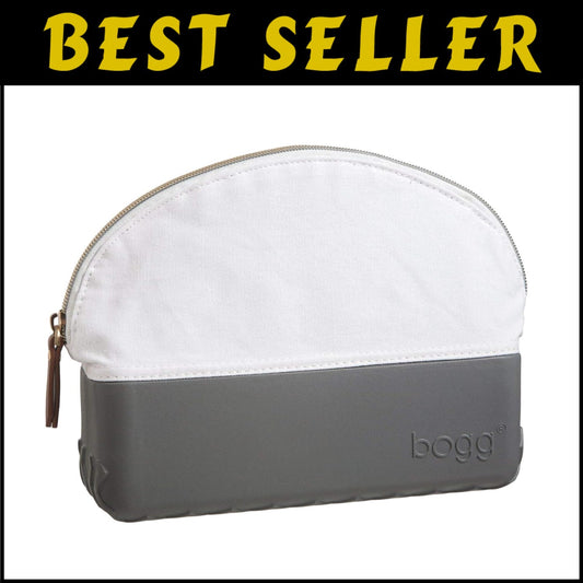 Fashionable 9x7x3 Beauty Bag with Leather Pull & Canvas Top for Travelers