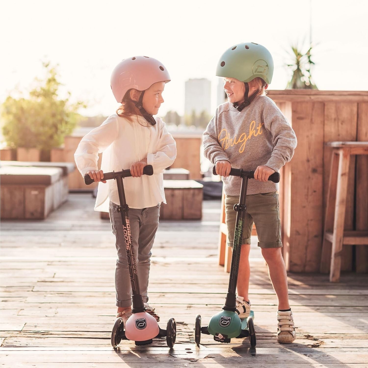 Adjustable Toddler Stand-Up Scooter with Rollover Protection and Stability