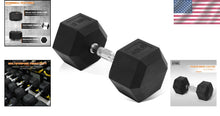 Load image into Gallery viewer, Strengthen Muscles with 45 lb Rubber Encased Hex Dumbbell - Ideal for Gym &amp; Home