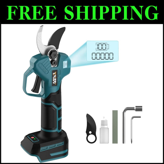 Lightweight Brushless Electric Pruning Shears - Fast 0.5s Trimming for Gardeners