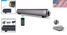 Load image into Gallery viewer, Compact Bluetooth Sound Bar with Built-in Microphone for Home Theater (2 X 5W)
