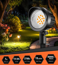 Load image into Gallery viewer, Energy-Efficient 7W LED Outdoor Spotlights - 12-Pack, Weather-Resistant Design