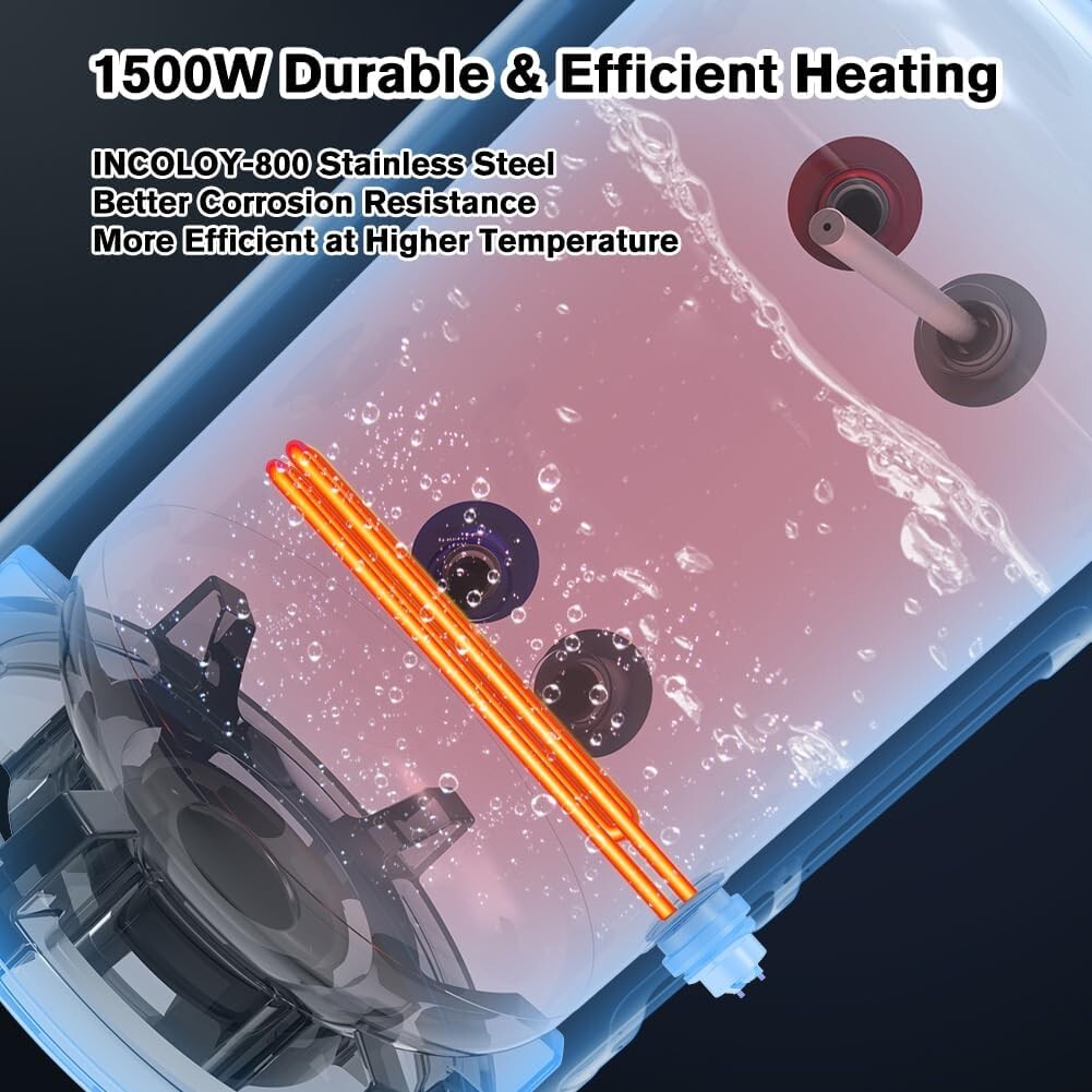 Efficient 10 Gallon Hot Water Heater – Corrosion Resistant with Safety Features